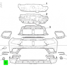 PARAGOLPE DELT. INF. NEGRO TEXTURADO -ORIGINAL-