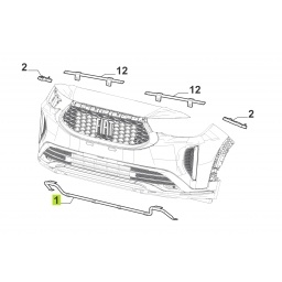 SOPORTE INFERIOR PARAGOLPE DELT. - ORIGINAL-