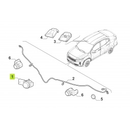 SENSOR ESTACIONAMINETO PARAGOLPE DELT. -ORIGINAL-