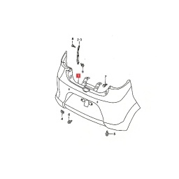 PARAGOLPE TRAS. NEGRO TEXTURADO CAGUJ. SENSOR -ORIGINAL-