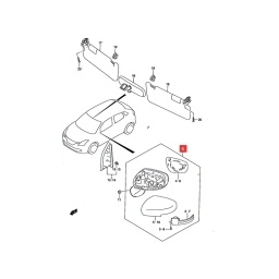 ESPEJO EXT. IZQ. ELECTRICO C/SEAL -ORIGINAL-