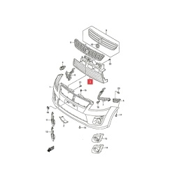 REJILLA CENTRAL PARAGOLPE DELT. -ORIGINAL-
