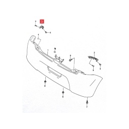 GUIA IZQ. PARAGOLPE TRAS. -ORIGINAL-