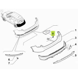 SOPORTE PARAGOLPE TRAS. CENTRAL -ORIGINAL-