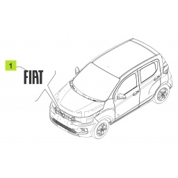 SIGLA FIAT CARETA (GRIS) -ORIGINAL-