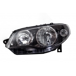 SEMIOPTICA IZQ. FONDO NEGRO ARO CROMADO M/MANUAL (H7/H7) -TYC-