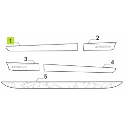 CALCO PUERTA DELT.IZQ. -ORIGINAL-