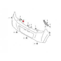 PARAGOLPE TRAS. NEGRO LISO -ORIGINAL-