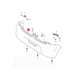 PARAGOLPE TRAS. NEGRO LISO SAGUJERO SENSOR -ORIGINAL-