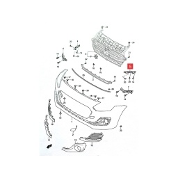 GUIA IZQ. PARAGOLPE DELT. -ORIGINAL-