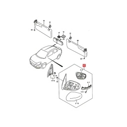 ESPEJO EXT. IZQ. ELECTRICO C/SEALERO -ORIGINAL-