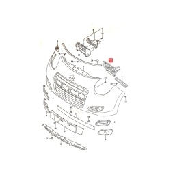 REJILLA INTERIOR INF. PARAGOLPE DELT. -ORIGINAL-