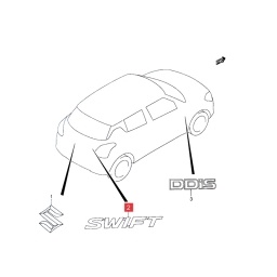 SIGLA SWIFT PORTON TRASERO -ORIGINAL-