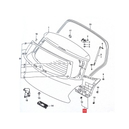 APLIQUE PLASTICO PORTON TRASERO -ORIGINAL-