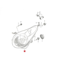 SEMIOPTICA DER. MANDO ELECTRICO (H4) -ORIGINAL-