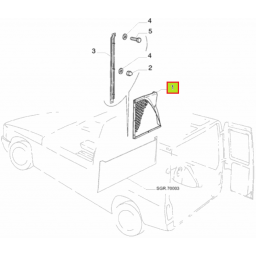 SEPARADOR IZQ. PLASTICO CAJA-CABINA (TIPO PANAL)