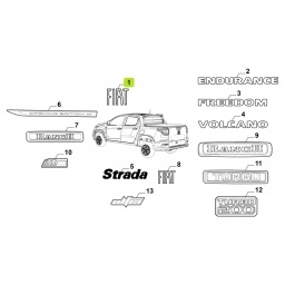 SIGLAFIAT CARETA COLOR GRIS -ORIGINAL-