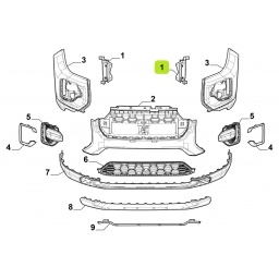 DUCTO AIRE IZQ.. PARAGOLPE DELT. -ORIGINAL-