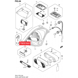 FARO MATRICULA PARAGOLPE TRAS. -ORIGINAL-