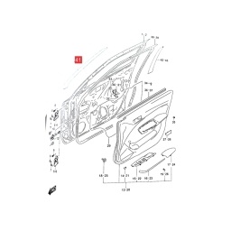 CALCO PUERTA DELT. IZQ. -ORIGINAL-
