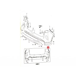 CANTONERA PARAGOLPE DELT. DER. NEGRO TEXT. -ORIGINAL-