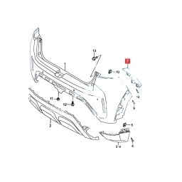GUIA PARAGOLPE TRAS. DER. -ORIGINAL-