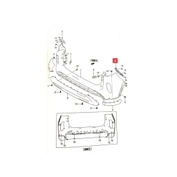GUIA PARAGOLPE TRAS. DER. -ORIGINAL-
