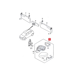 ESPEJO EXT. DER. M/ELECTRICO C/SEAL -ORIGINAL-