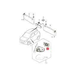 VIDRIO ESPEJO EXT. DER. -ORIGINAL-