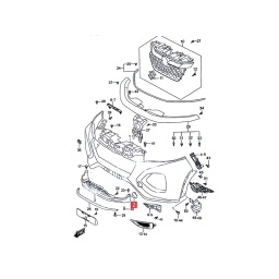 TAPA GANCHO REMOLQUE PARAGOLPE DELT. -ORIGINAL-