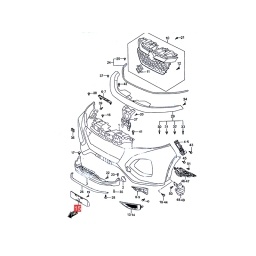 MOLDURA PORTA MATRICULA DELT. -ORIGINAL-