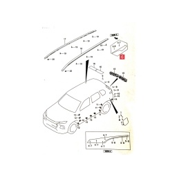 MOLDURA SUP. GUARDABARRO TRAS. IZQ. (PLATEADO) -ORIGINAL-