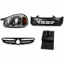 KIT PARAGOLPE, CARETA, GUÍAS Y SEMIOPTICAS CORSA 2000-08