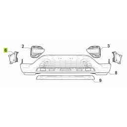 DUCTO DE AIRE PARAGOLPE DELT. IZQ. -ORIGINAL-