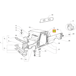 BAJADA TECHO DER. (PICK UP)  -ORIGINAL-