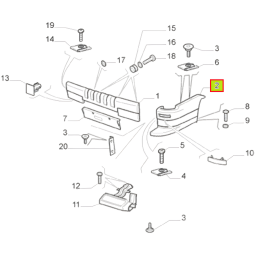 CANTONERA PARAGOLPE TRAS. DER. SEMI PRIMER -ORIGINAL-