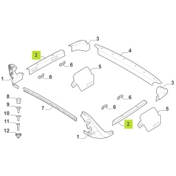 APLIQUE SUPERIOR CAJA IZQ. (LATERAL CENTRAL) -ORIGINAL-