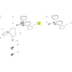ESPEJO EXT. DER. MANUAL -ORIGINAL-
