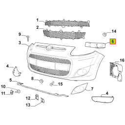 ABSORBEDOR IZQ. PARAGOLPE DELT. -ORIGINAL-