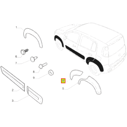 FENDER PUERTA TRAS. DER. -ORIGINAL-