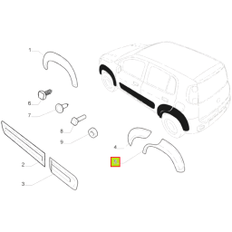 FENDER GUARDABARRO TRASERO DER. -ORIGINAL-