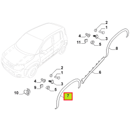 FENDER GUARDABARRO DELT. IZQ. -ORIGINAL-