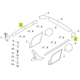 APLIQUE SUPERIOR PORTON TRAS. DER. (LATERAL) -ORIGINAL-
