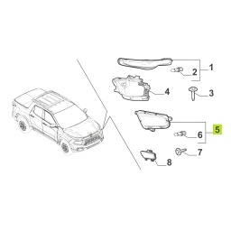 SEMIOPTICA IZQ. PARAGOLPE DELT. LED -ORIGINAL-