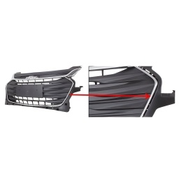 REJILLA CENTRAL PARAGOLPE DELT. C/MOLD. SUP. CROMADA C/MOLD. INF. CROMADA