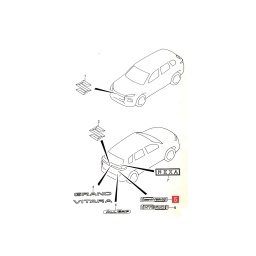 SIGLA "HYBRID" PORTON TRAS. -ORIGINAL-