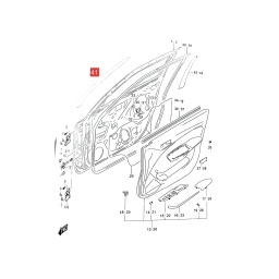 CALCO PUERTA DELT. IZQ. -ORIGINAL-