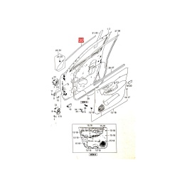 CALCO PUERTA DELT. IZQ. (PARTE DELT.) -ORIGINAL-