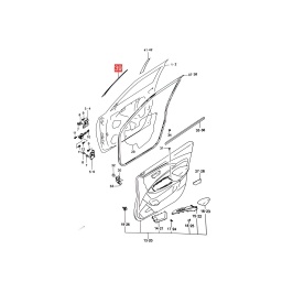 CALCO PUERTA DELT. DER. (PARTE DELT.) -ORIGINAL-