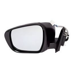 ESPEJO EXT. IZQ. ELECTRICO C/SE�AL NEGRO LISO RETRACTIL -TYC-